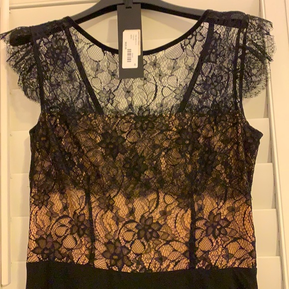 Tenax Collection Black lace floor length gown Size EU 42 - Picture 2 of 5